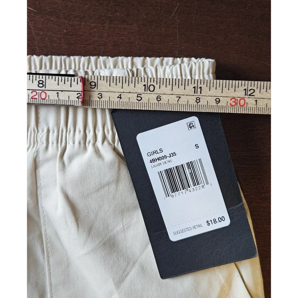 Converse Girls Skirt Size S 8–10 Light Dune Beige‎ Elastic Waist Pockets NWT